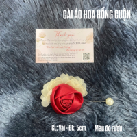 Cài áo hoa hồng cuộn cao cấp - Ảnh 2