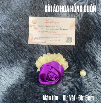 Cài áo hoa hồng cuộn cao cấp - Ảnh 5