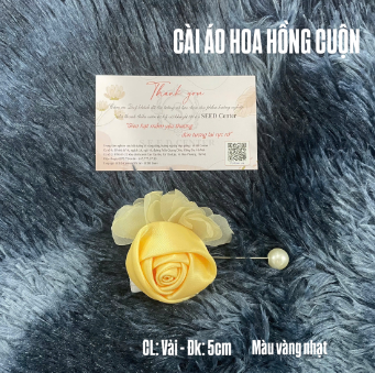 Cài áo hoa hồng cuộn cao cấp - Ảnh 8