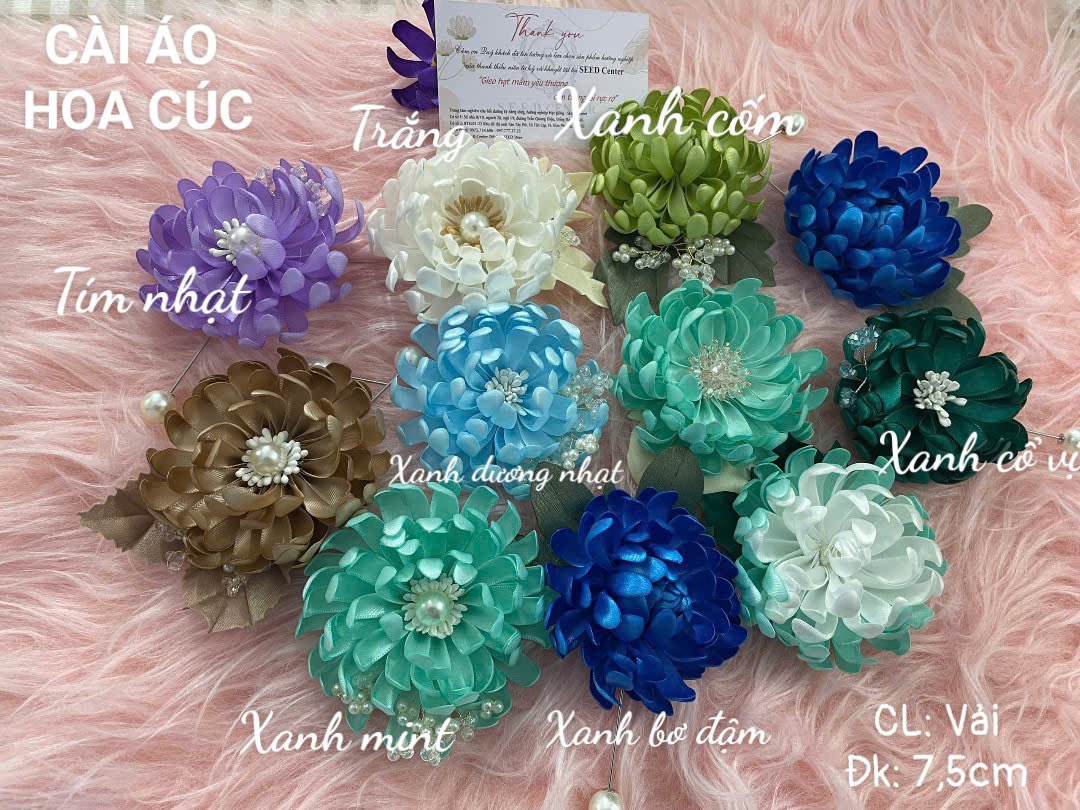 Cài áo hoa cúc cao cấp - Ảnh 3