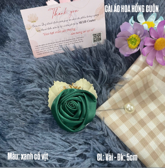 Cài áo hoa hồng cuộn cao cấp - Ảnh 9